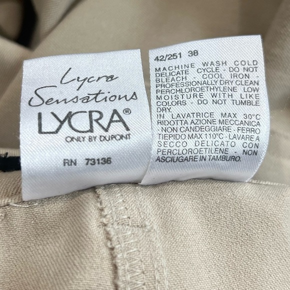 MaxMara light tan weekend stretch high waist straight leg trouser pants size 4 - Picture 9 of 13